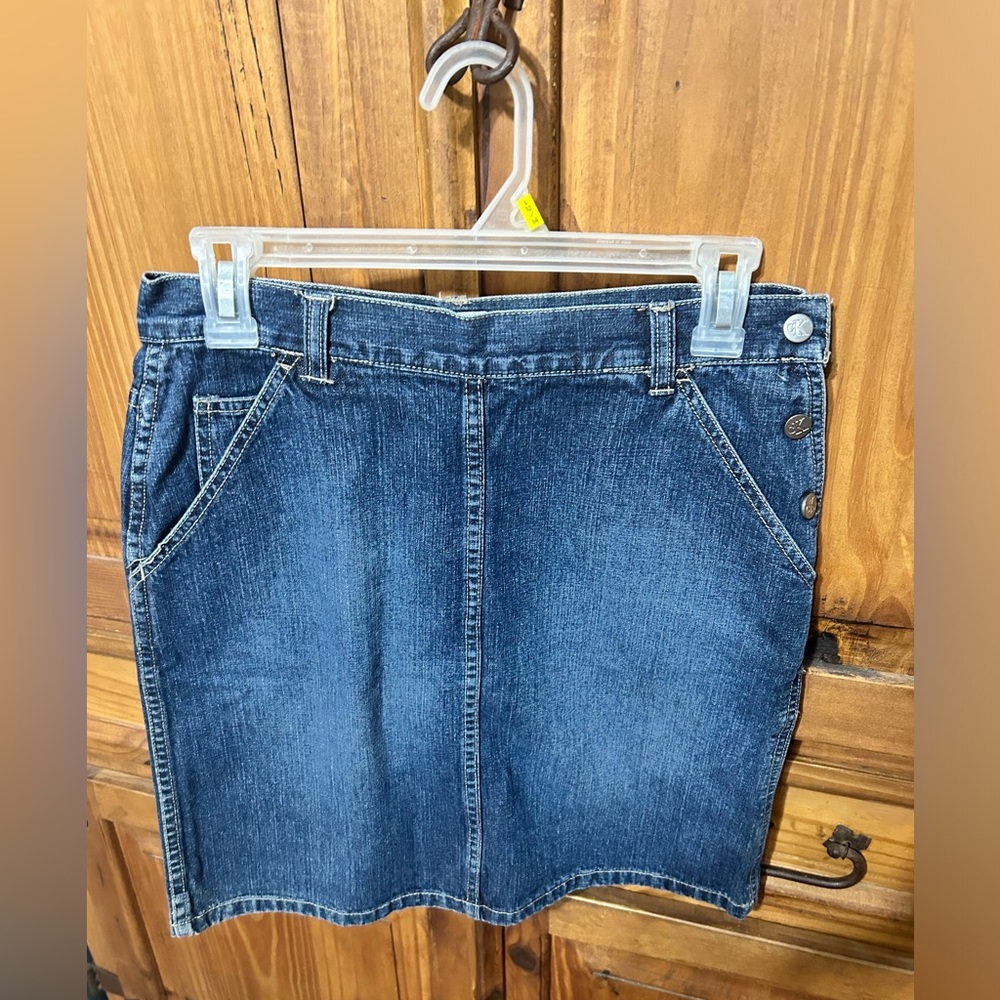 Calvin Klein mini skirt, denim, size 2